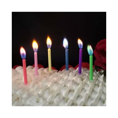 12 गिनती रंगीन लौ जन्मदिन केक मोमबत्तियाँ कोई सुगंध नहीं जन्मदिन के लिए एकदम सही