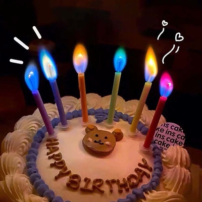 12 गिनती रंगीन लौ जन्मदिन केक मोमबत्तियाँ कोई सुगंध नहीं जन्मदिन के लिए एकदम सही