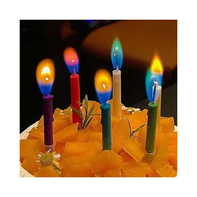 पार्टी सजावट और जन्मदिन समारोह के लिए क्रिएटिव इंद्रधनुष लौ मोमबत्ती